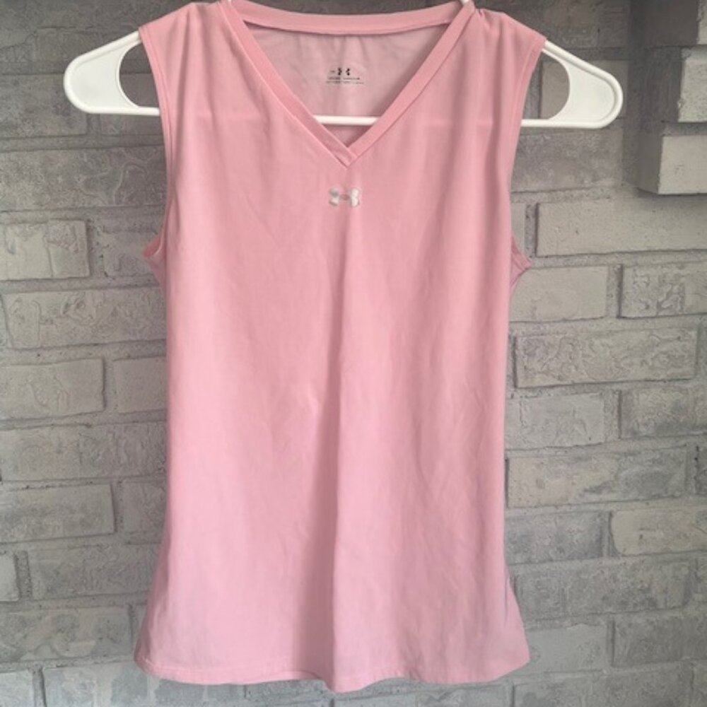 Women's Athletic V-Neck Tank Top, Size M, Color Pink